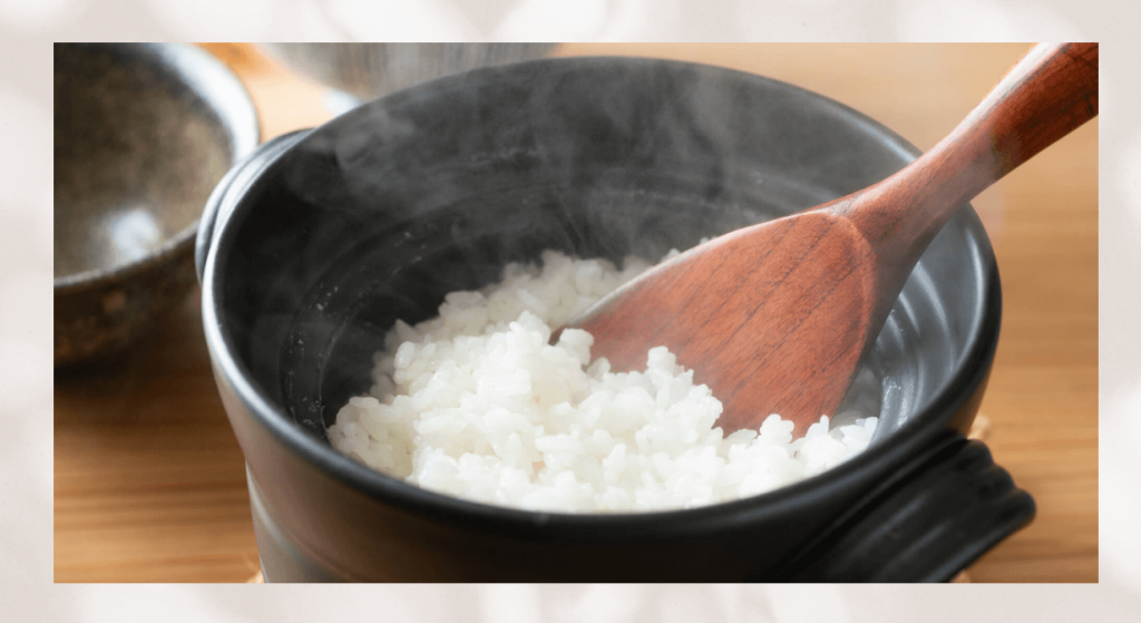 炊飯鍋で炊いたおいしいごはん